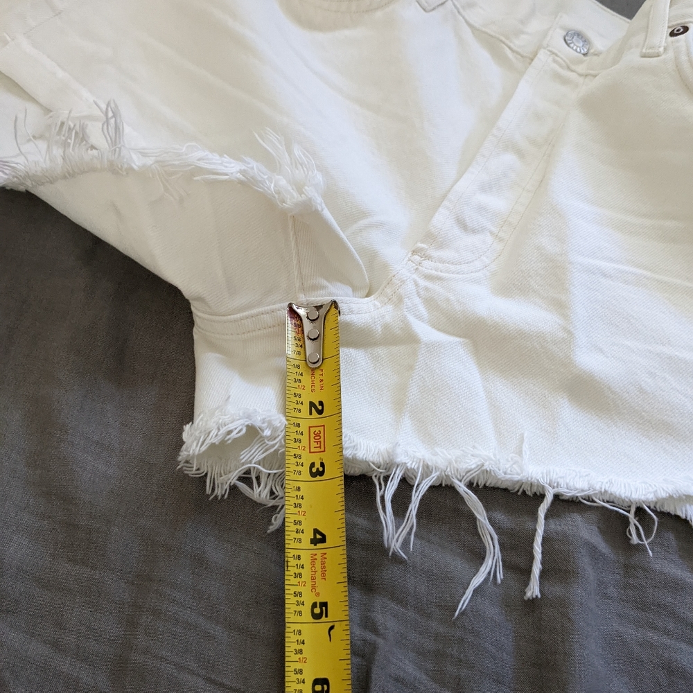 Agolde Parker Jean Shorts Tissue White - Picture 11 of 11